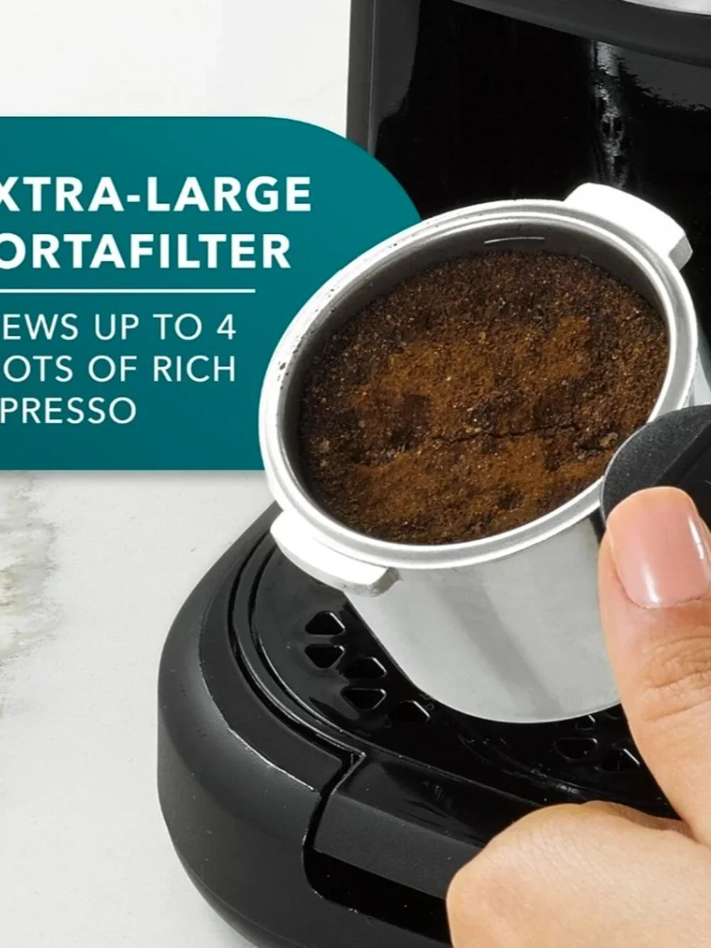 Mr. Coffee 4-Shot Steam Espresso Cappuccino and Latte Maker with Stainless Steel